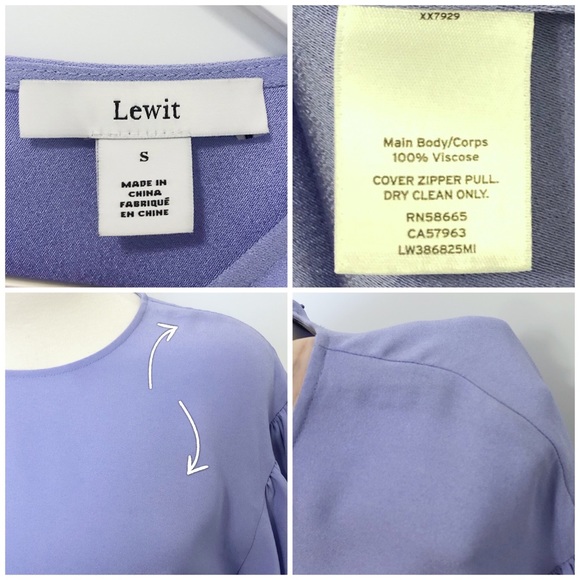 SOLD Lewit Flutter Sleeve Blouse - Picture 6 of 7